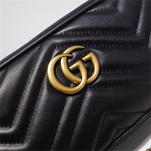Gu.cci GG Marmont Mini Chain Bag Black Leather 546581