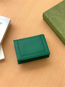 Gu.cci Diana Card Case Wallet Green Leather 658244