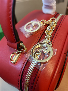 Gu.cci Blondie Top Handle Bag Red Leather 744434