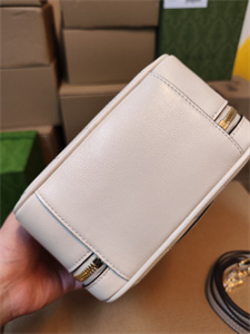 Gu.cci Blondie Top Handle Bag White Leather 744434