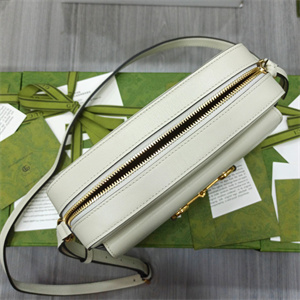 Gu.cci Horsebit 1955 Small Shoulder Bag White leather 645454