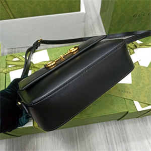 Gu.cci Horsebit 1955 Small Shoulder Bag Black leather 645454