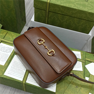 Gu.cci Horsebit 1955 Small Shoulder Bag Brown leather 645454