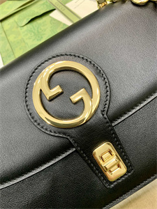 Gu.cci Blondie Small Top Handle Bag Black Leather 735101