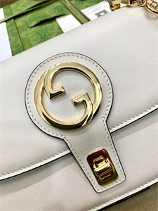 Gu.cci Blondie Small Top Handle Bag White Leather 735101