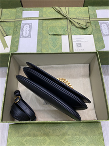 Gu.cci Blondie Mini Shoulder Bag Black Leather 724645