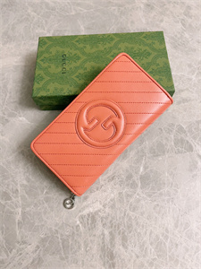 Gu.cci Blondie Zip Around Wallet Pink Leather 760312