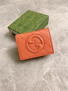 Gu.cci Blondie Card Case Wallet Pink Leather 760317