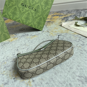 Gu.cci Ophidia Mini Bag GG Supreme Canvas Silver 764960