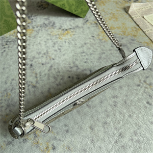 Gu.cci Ophidia Mini Bag GG Supreme Canvas Silver 764960