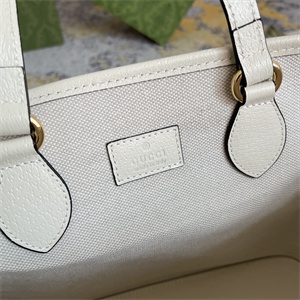 Gu.cci Ophidia Mini Tote Bag White Leather 765043