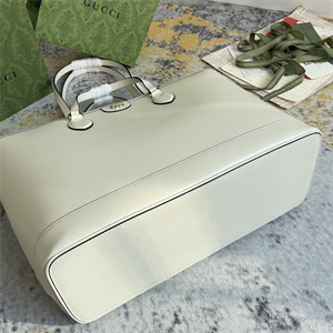 Gu.cci Ophidia Medium Tote Bag White Leather 778958