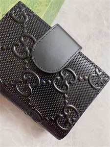 Gu.cci GG Passport Case With Interlocking G Black Leather 724562