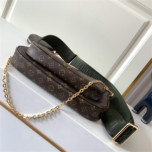 L.V Multi Pochette Accessories Monogram Canvas Khaki Strap M44813