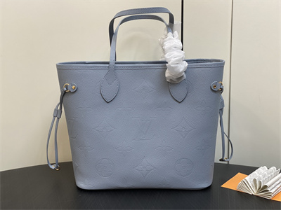 L.V Neverful MM Monogram Empreinte Grey Blue M46482