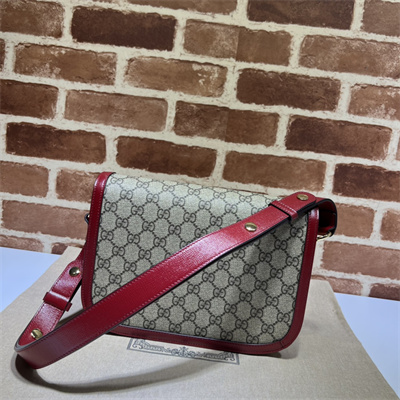 Gucci Horsebit 1955 Shoulder Bag GG Canvas Burgundy 602204