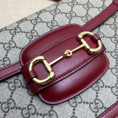 Gucci Horsebit 1955 Shoulder Bag GG Canvas Burgundy 602204
