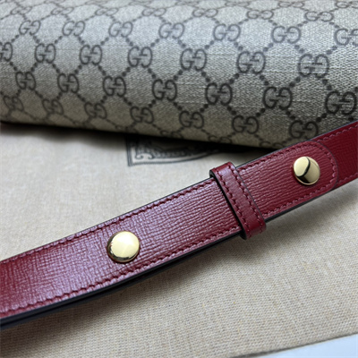 Gucci Horsebit 1955 Shoulder Bag GG Canvas Burgundy 602204