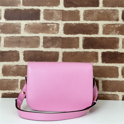 Gucci Horsebit 1955 Shoulder Bag Pink Leather 602204