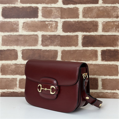 Gucci Horsebit 1955 Shoulder Bag Burgundy Leather 602204