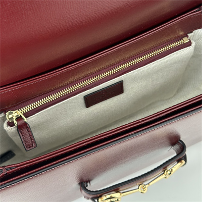Gucci Horsebit 1955 Shoulder Bag Burgundy Leather 602204