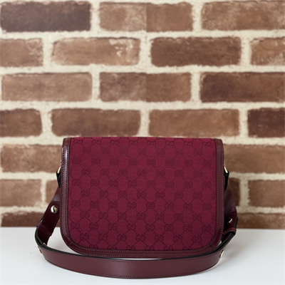 Gucci Horsebit 1955 Shoulder Bag GG Canvas Burgundy 602204