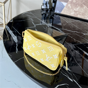 L.V Mini Pochette Accessories Monogram Empreinte Yellow M46129