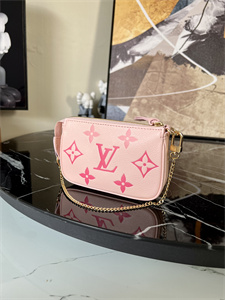 L.V Mini Pochette Accessories Monogram Empreinte Pink M80501