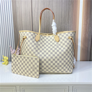 L.V Neverful GM Damier Azur Inside Cream N41360