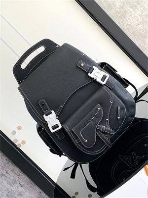 Di.or Maxi Gallop  Backpack Grained Calfskin Black