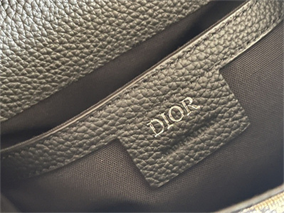 Di.or Mini  Gallop Sling Bag Beige & Black oblique Jacquard Black Grained Calfskin