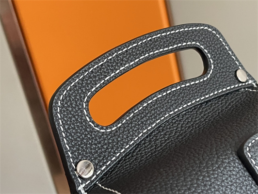 Di.or Mini  Gallop Sling Bag Black Grained Calfskin