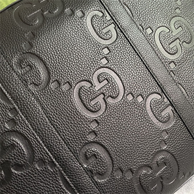 Gu.cci Jumbo GG Briefcase Black leather  658573