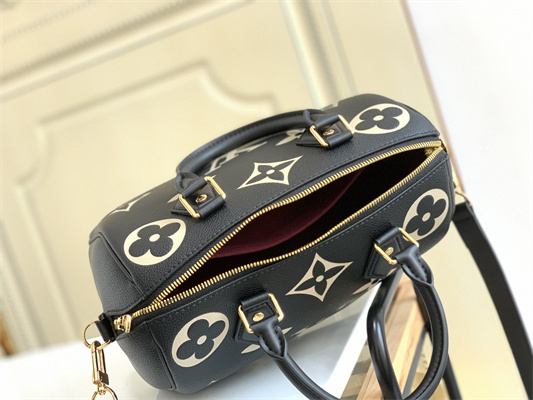 L.V Speedy Bandoulière 25 Monogram Empreinte Black/Beige M58947