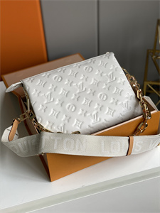 L.V Coussin PM Bag Monogram Embossed Lambskin Cream M57793