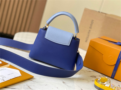 L.V Capucines Mini Bag Taurillon Leather Royal Blue/Light Blue M59440