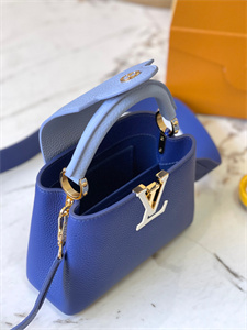 L.V Capucines Mini Bag Taurillon Leather Royal Blue/Light Blue M59440