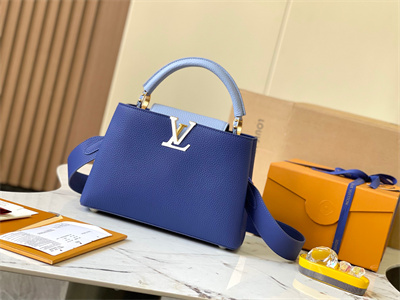 L.V Capucines BB Bag Taurillon Leather Royal Blue/Light Blue M59465