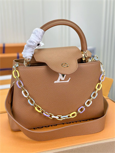 L.V Capucines MM Bag Taurillon  Leather Brown M21798