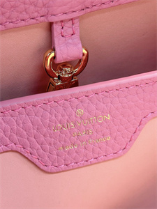 L.V Capucines MM Bag Taurillon Leather Sakura Pink M22375