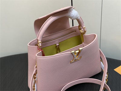 L.V Capucines MM Bag Taurillon Leather Pink M23363
