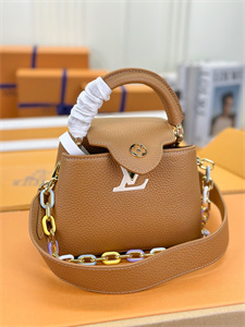 L.V Capucines Mini Bag Taurillon Leather Brown M21798
