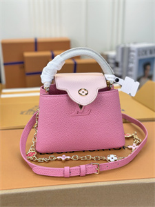 L.V Capucines Mini Bag Taurillon Leather Sakura Pink M22375