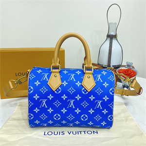 L.V Speedy P9 Bandoulière 25 Monogram Soft Calfskin Blue M24424