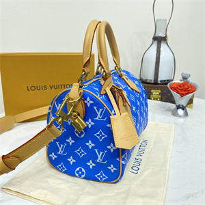 L.V Speedy P9 Bandoulière 25 Monogram Soft Calfskin Blue M24424