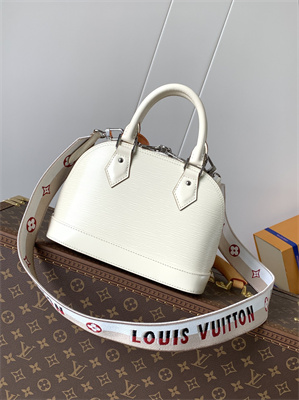 L.V Alma BB Bag EPI Leather White M58706