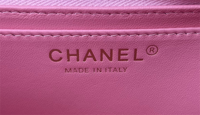 Cha.nel Mini Classic Flap Bag Tweed Gold Tone Metal Pink A01116