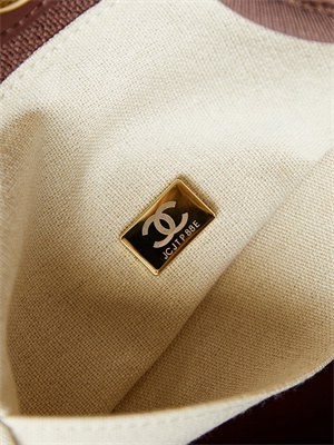 Cha.nel Deauville Large Shopping Bag Mixed Fibers Gold Tone Metal Caramel A66941