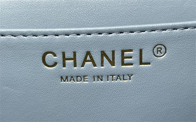 Cha.nel Mini Classic Flap Bag Denim Gold Tone Metal A01116