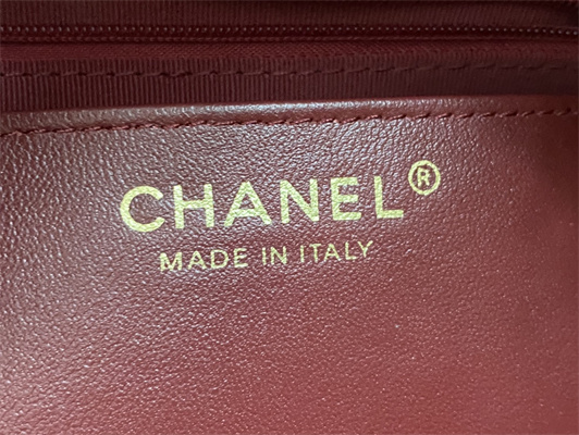 Cha.nel Tote Bag Lambskin Gold Tone Metal Black AS4188